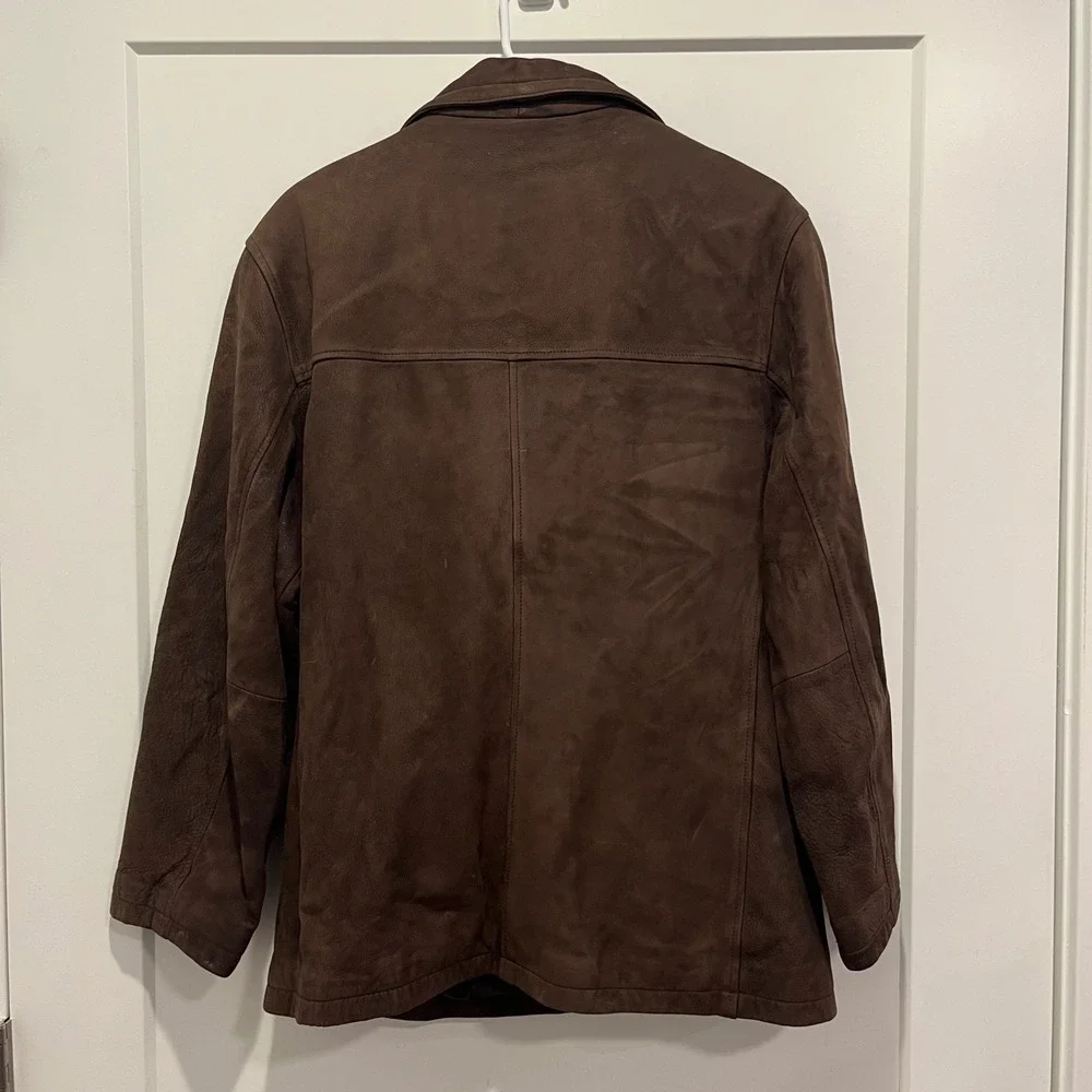Adventure Bound Wilsons Leather Brown Nubuck Thinsulate Car Coat Jacket Mens M